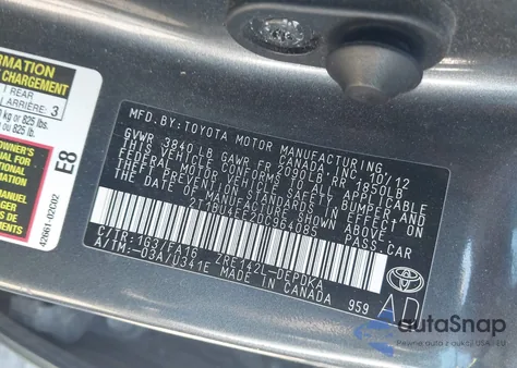 2013 Toyota Corolla L from USA, damaged, VIN 2T1BU4EE2DC964085